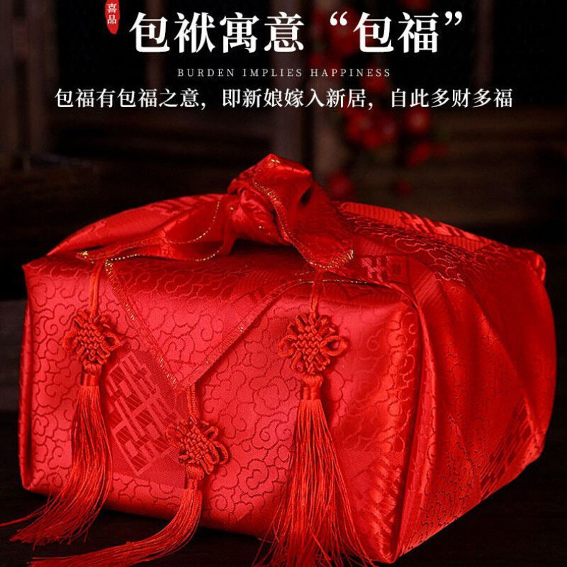 速发包袱皮结婚大号红色布女方陪嫁嫁妆新娘婚庆新娘家品