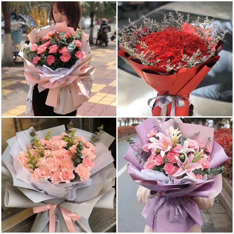 速发大同云州区高县天镇县同城配送母亲节玫瑰康乃馨花束送长辈老
