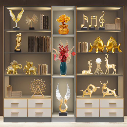 速发新房视厅装档品摆件高端大气上饰次电客酒柜家居轻奢高档乔迁