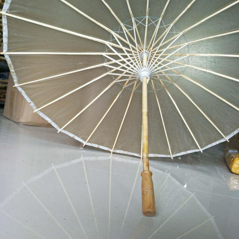 高货纸伞道具油纸伞diy白纸伞幼儿园儿童手工绘画纯白伞创意手绘