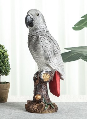 速发创意摆件创客小鸟意厅电视柜台户外脂园装饰树花工艺品