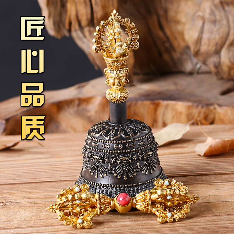 速发纯铜法器尼泊尔工艺五股金刚铃杵手摇法铃密宗修行法器回音质