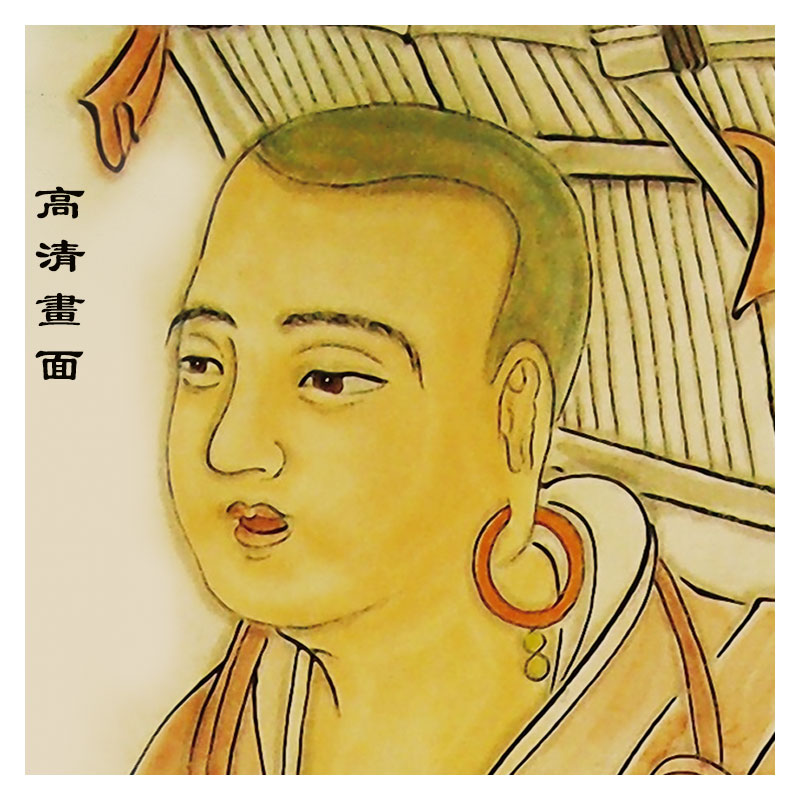 速发唐朝高僧玄奘法师唐三藏取经丝绸卷轴挂画古代名人字画装饰画
