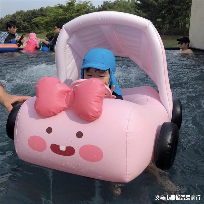 速发儿童游泳圈宝宝-向盘遮孩圈小坐救生婴幼儿1-方6岁