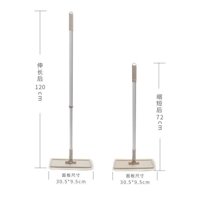 速发IYR7平板纤维新款木地板地拖家用酒店工厂旋转拖把拖布头打蜡