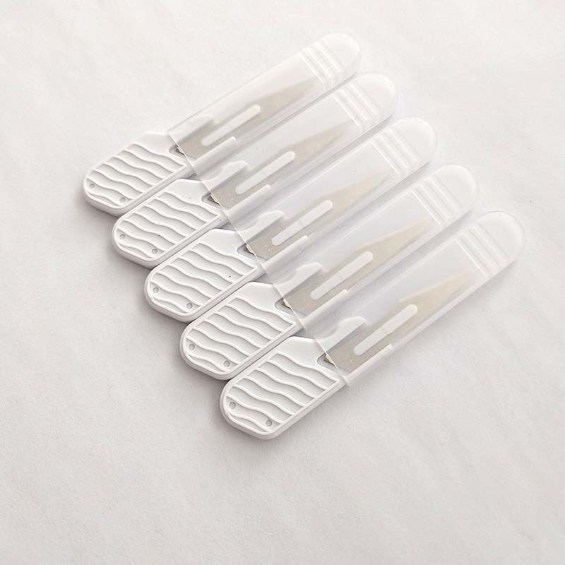 速发手术刀片11号特尖塑料修边切割刻纸拇指塑料手术刀柄短塑柄手