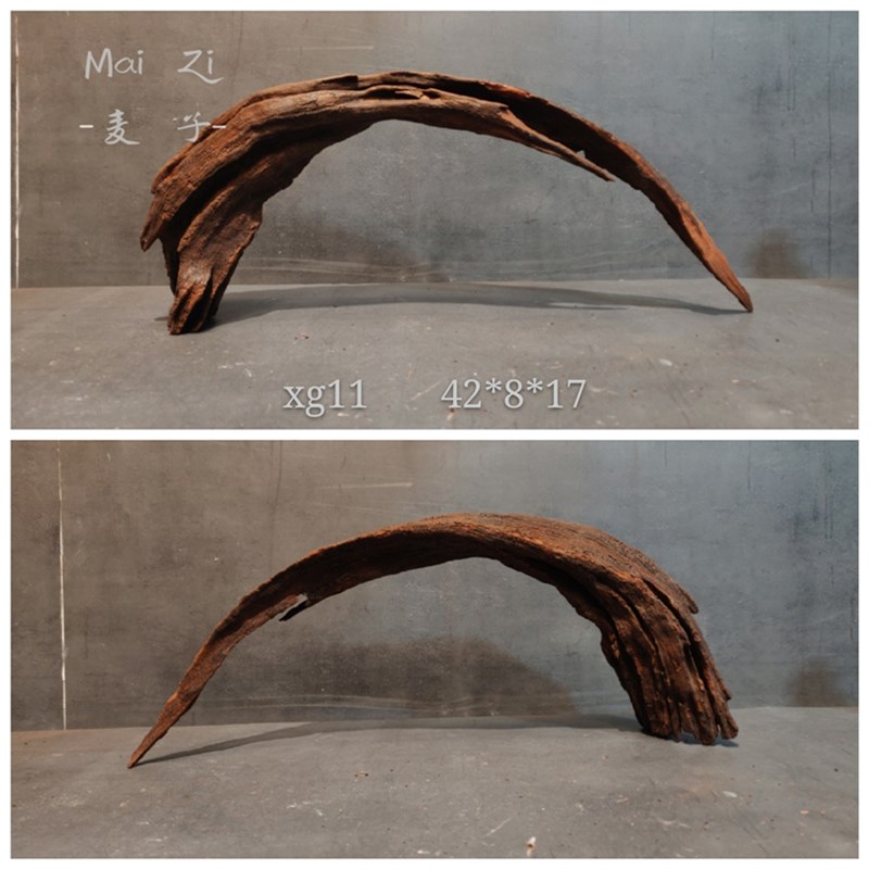 速发[麦子]沉0族10~5木紫柚刺木岩桑拱桥 南美鱼缸造景水 箱装饰