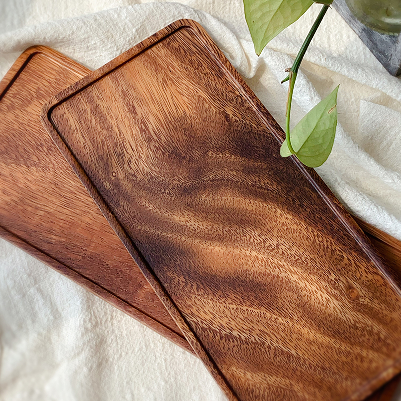 速发唯物生活 日桃一人小茶盘家用茶木茶托实木托盘整具胡式木干