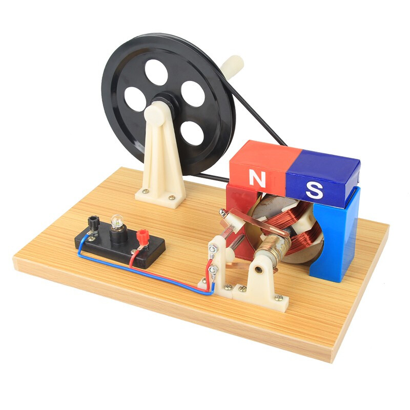 速发手摇交直流发电中学器中验理电学实物初材法拉第手摇交直流发