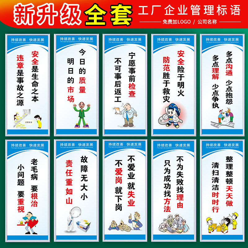 速发工厂安全生产制度标识牌车间现场管理5s6s7s8s标语企业办品室