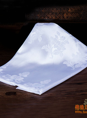 速发西藏庆典m礼用品西藏提花八吉祥藏族哈达 长26m*48c送白色哈