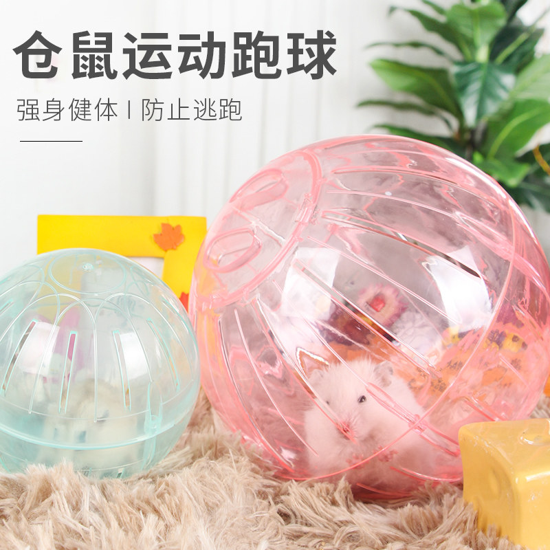 速发仓鼠跑球透明球球运动球金丝熊水晶玩具大小号用品跑步滚跑轮