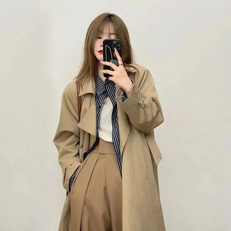 高货风衣外套女式早春秋季2024洋气新款小个子中长款气质时尚洋气