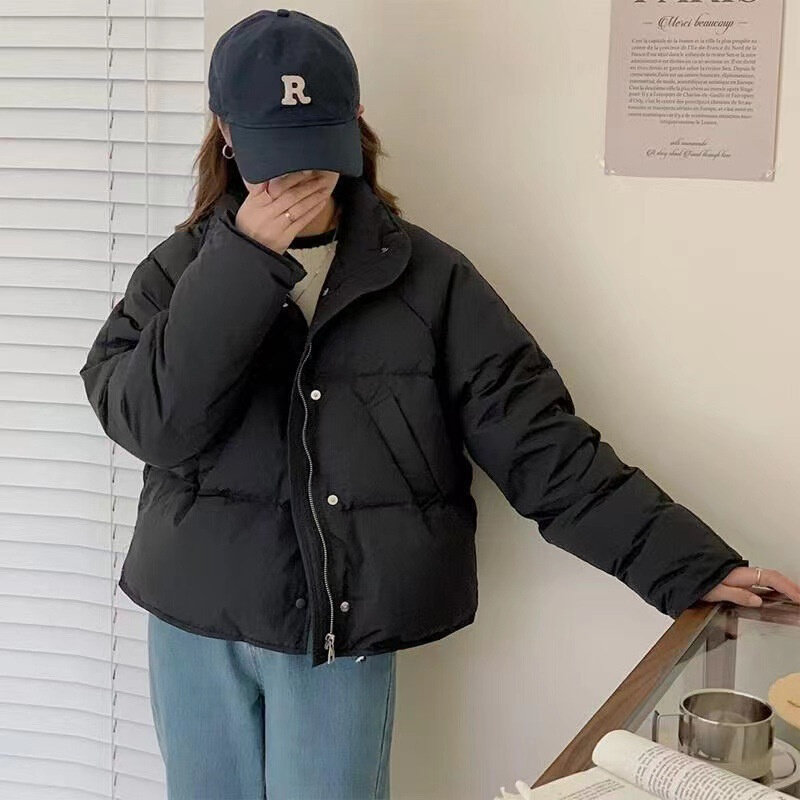 高货香芋紫羽绒棉服女2024年新款韩版小个子棉袄面包服短款外套潮