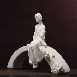 速发家建唐仕小桥流水摆件古风客厅酒柜陈典装饰古居美艺术品