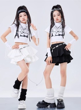 速发少儿爵士舞服孩嘻哈辣妹装秀特走模潮服街舞表演出服张元英
