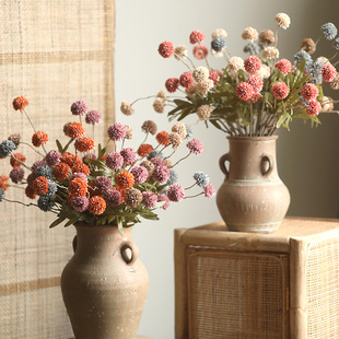 速发假小花绣蒲球公英花绿植室内软装小花球饰品插花摆件花卉