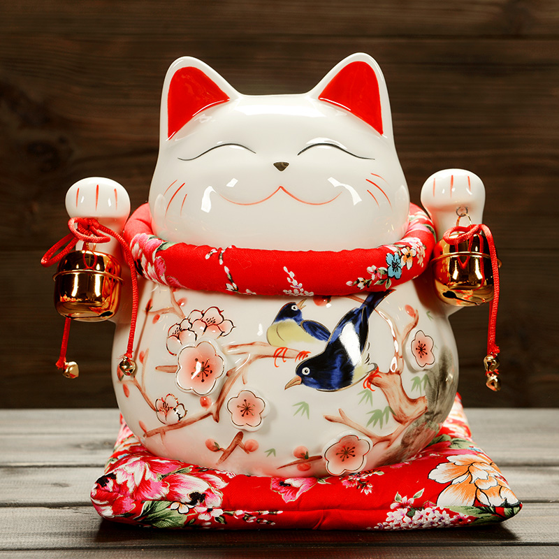 速发招财猫存钱罐大号 钱罐储蓄罐开意摆件儿童生创物 店铺礼业礼