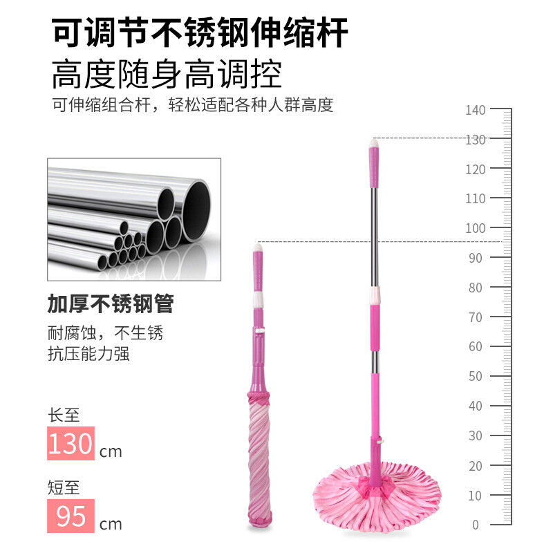 速发5ZV7鹿皮拖把家用老式免手洗自拧水挤水拖布旋转头懒人吸水拖