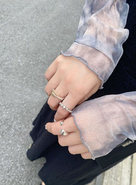 速发晕染彩色件恤 防T圆领长袖两晒套上衣