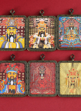 【匠心手绘】西藏五爷唐卡吊坠