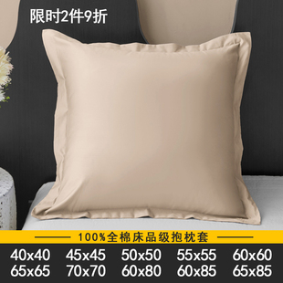 纯棉抱枕套不含芯40x45x50x55靠垫套60卧室床头靠背套65靠枕套80