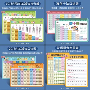 10以内加减法卡片口诀表20分解和组成小学一年级数学口算学前班