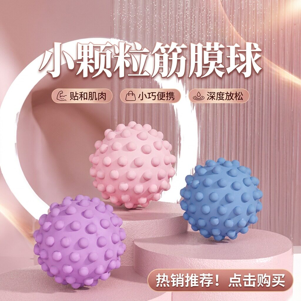 肌肉放松筋膜球按摩球肩颈膜球小硅胶足底瑜伽健身肌膜滚动手抓球