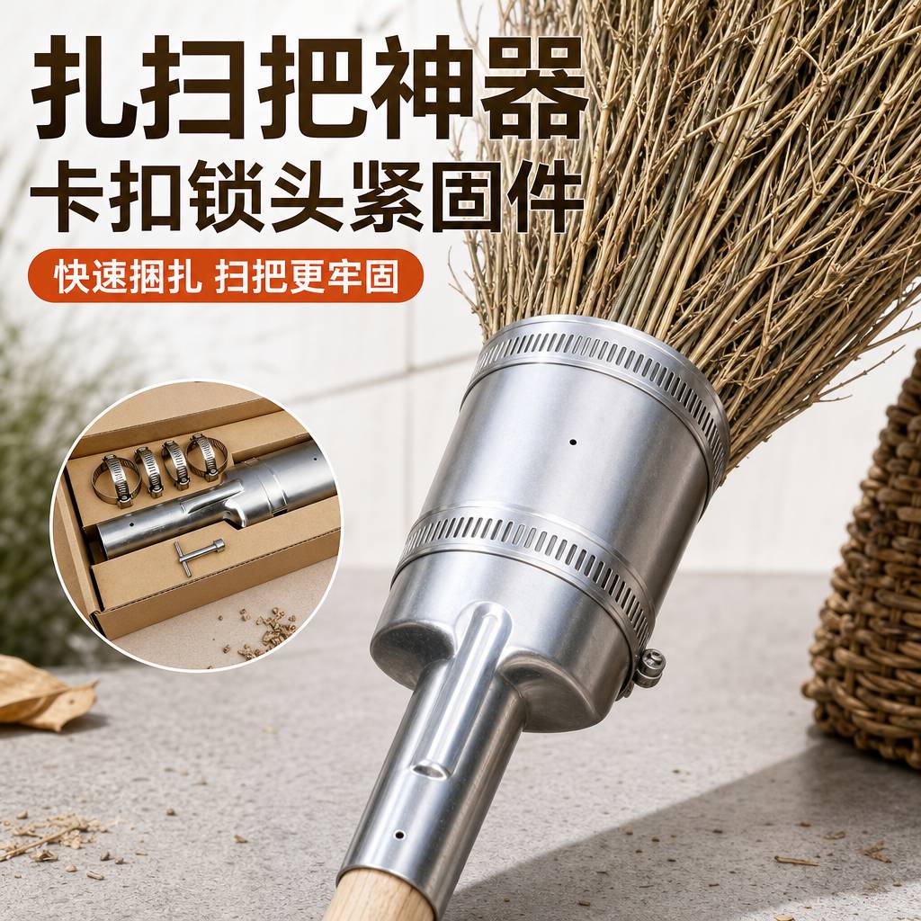 小由瓶速扎竹丝扫把锁头紧固器
