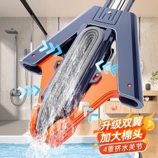 吸水海绵挤水免手洗一拖懒人家用胶棉拖把头地拖布净 益伟2025新款