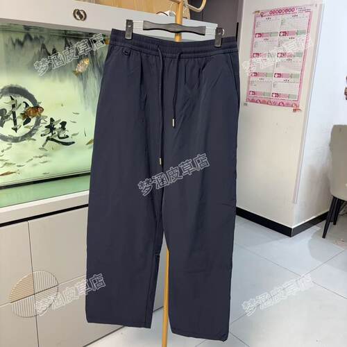 冬季新款宽松百搭加厚保暖羊毛抗风显瘦舒适休闲直筒弯刀长裤