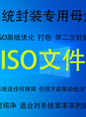 ISO系统封装专用母盘原版优化纯净精简版WIN7810技术员的系统软件