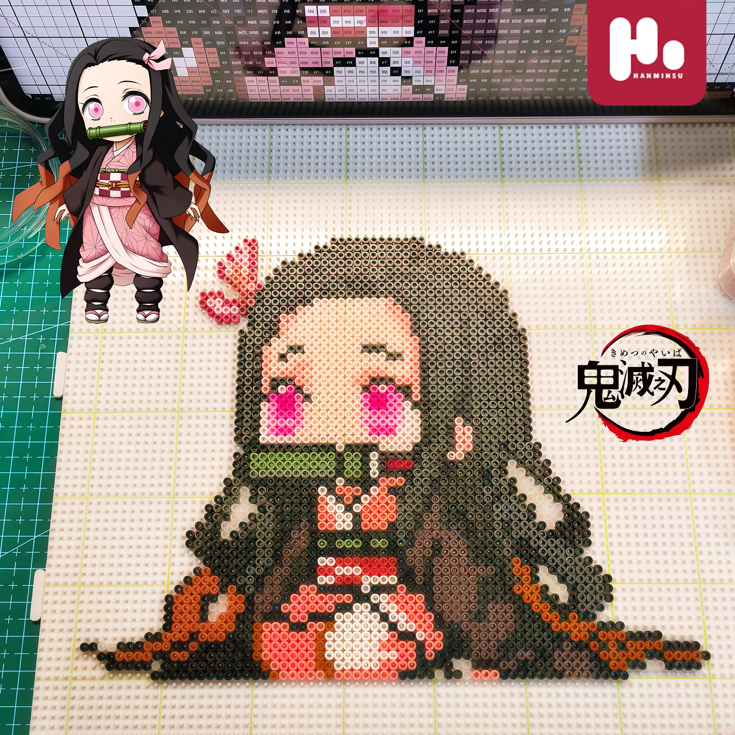 鬼灭之刃DIY拼豆动漫角色益智玩具手工创意拼装玩具益智启蒙个6,玩具/童车/益智/积木/模型,手工创意粘贴类,淘宝优惠券,粉丝福利购,淘宝优惠卷