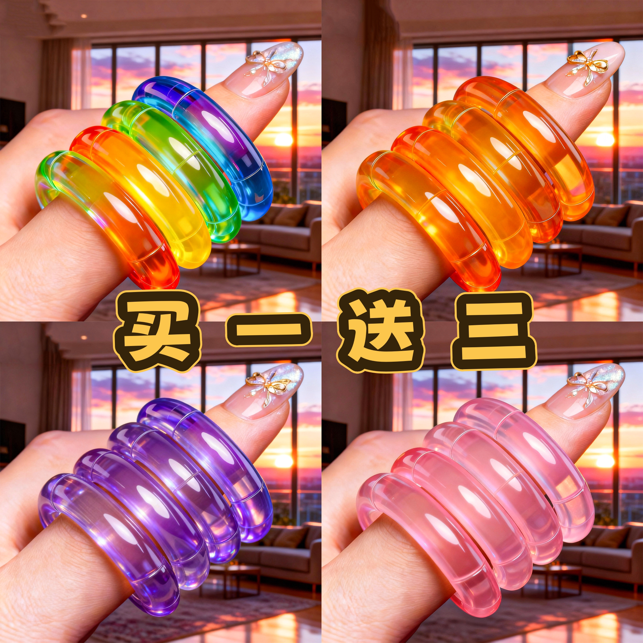 官方正版tangle彩虹水晶扭扭乐新款儿童玩具益智解压宝宝指尖训练
