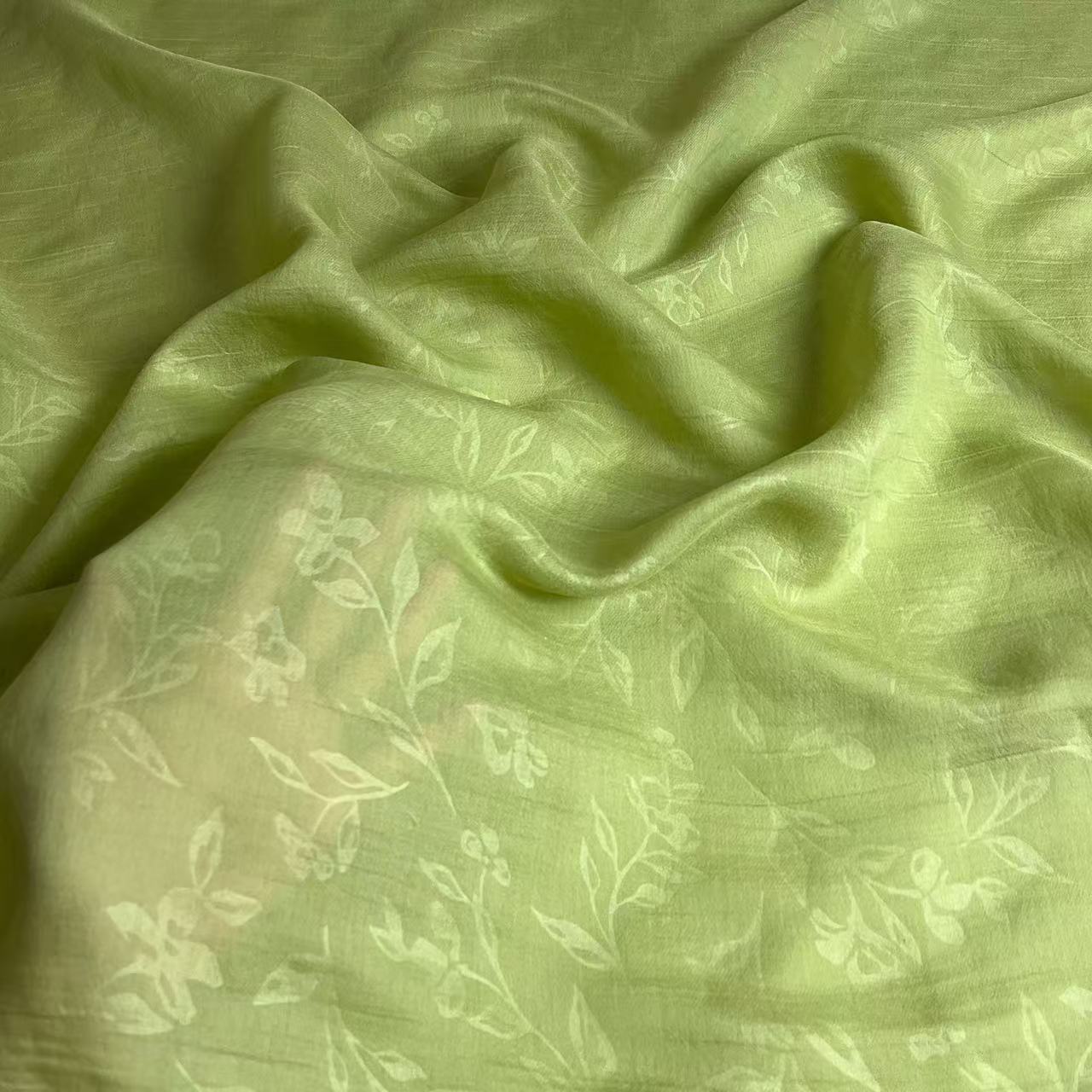 蔓柳天丝暗纹布料新中式lolita连衣裙马面裙半透汉服开衫褙子面料