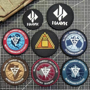 三角洲行动魔术贴五大洲分部游戏周边士气章刺绣哈夫克臂章背包贴