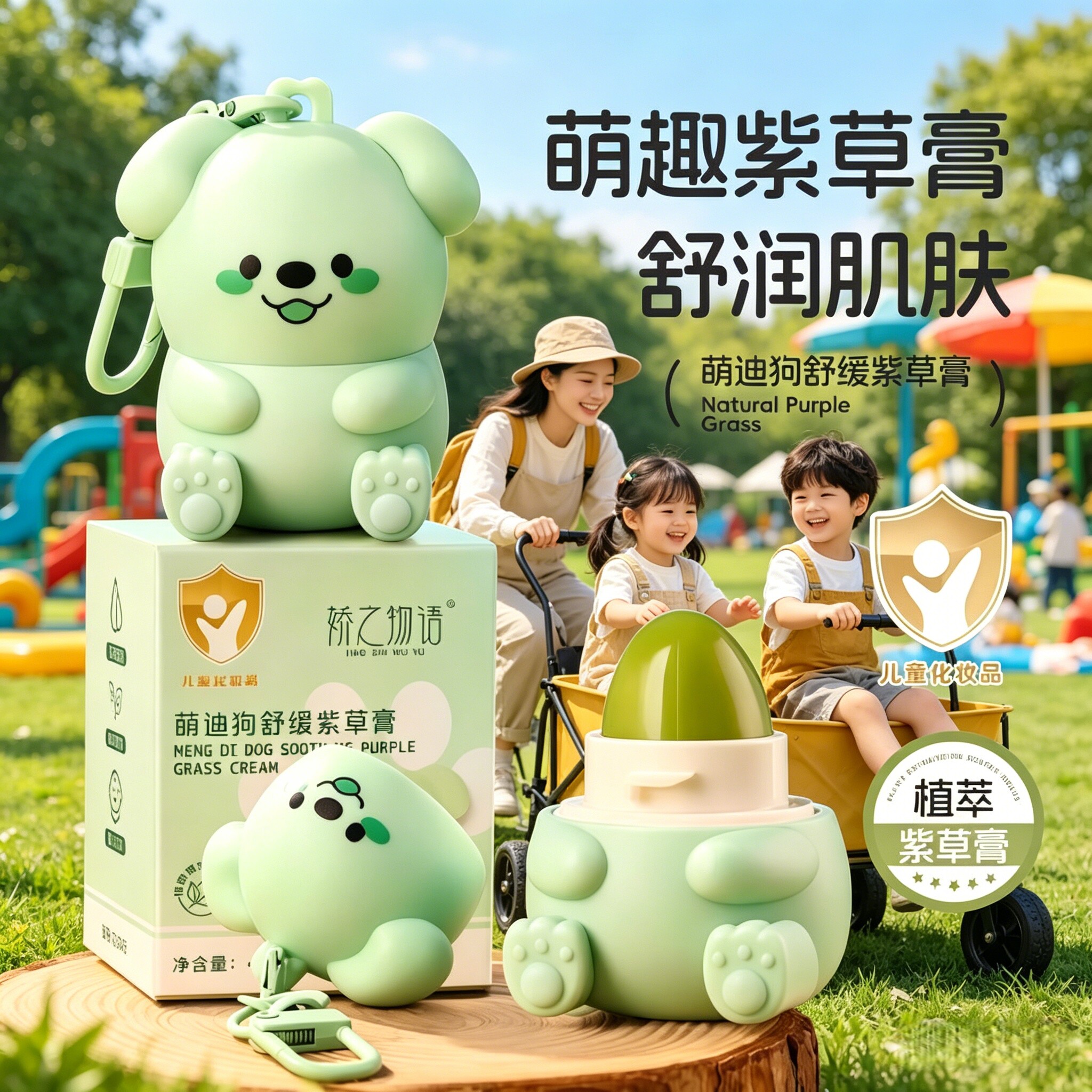 小狗紫草膏钥匙扣户外防蚊虫叮咬