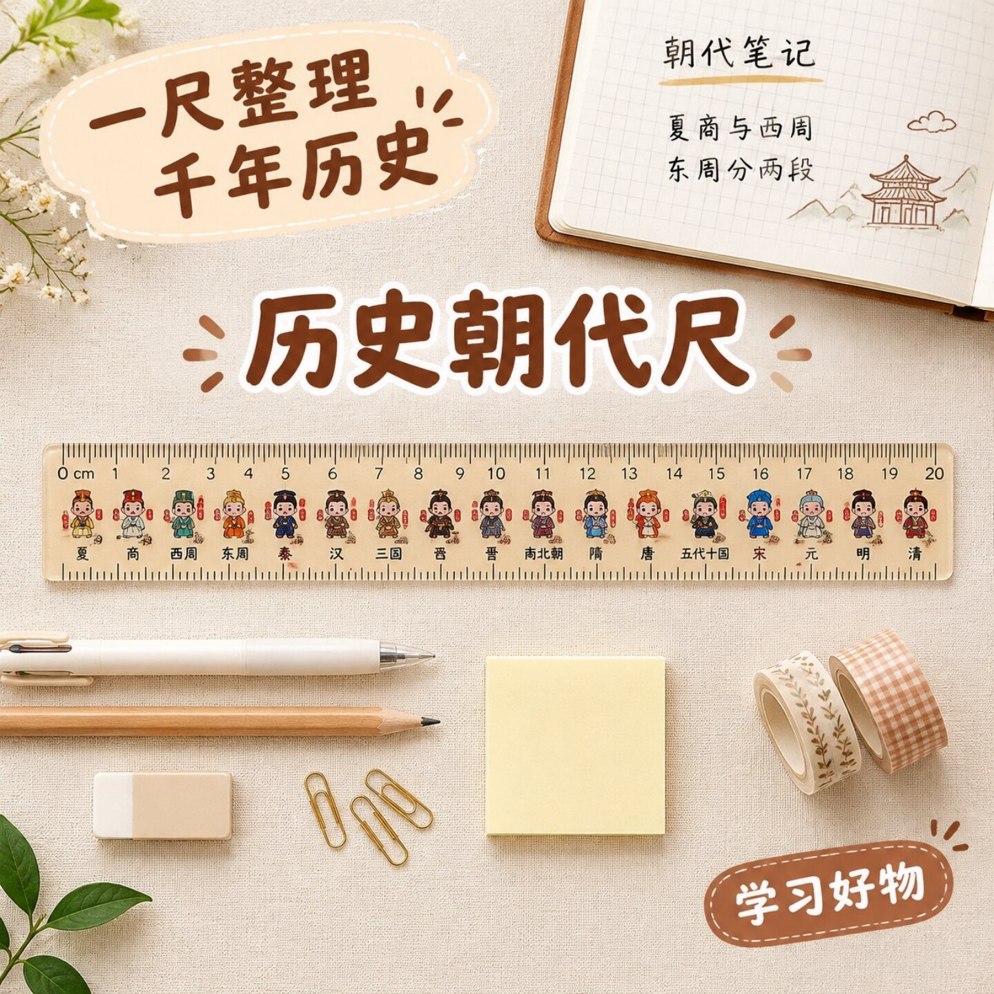 历史朝代尺中国历史时间轴尺