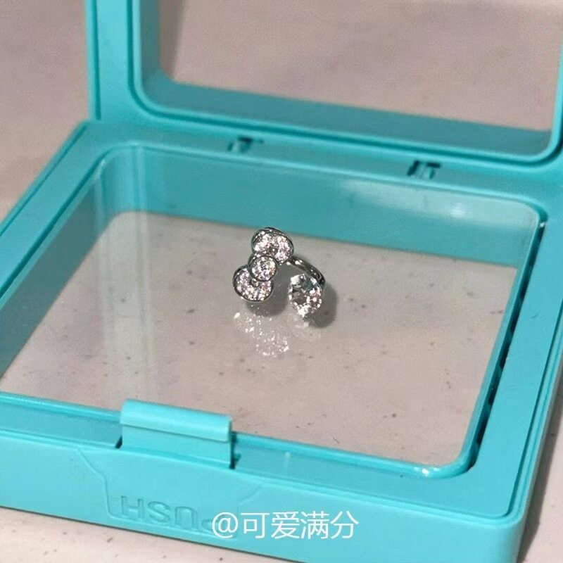 kitty蝴蝶结华子耳骨钉甜酷少女心可爱个性简约小众耳环ins学生