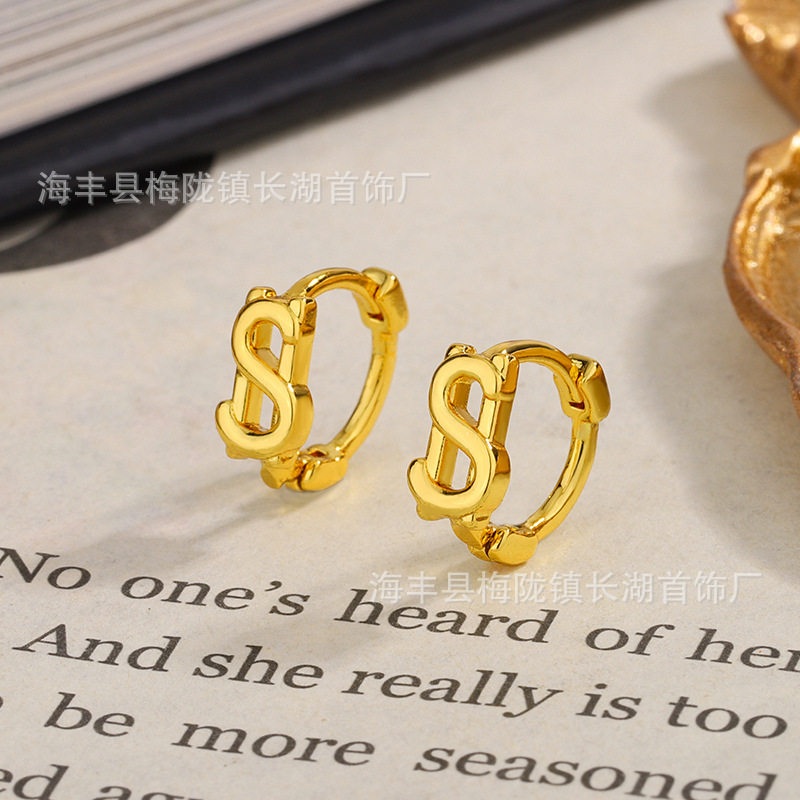 新款迷你钱多多耳扣女精致秋冬新款ins高级素圈通勤百搭免摘耳钉