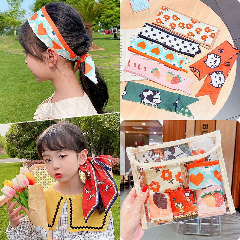 儿童发带女童绑发丝带网红潮流飘带韩国宝宝扎头发头饰蝴蝶结发饰