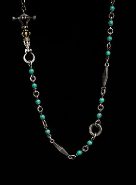 Arthur.k 天照系列 翠光0.3 天然松石原创设计银饰项链小众高级感