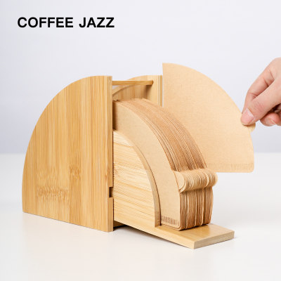 COFFEEJAZZ滤纸收纳防尘盒楠竹木