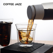 咖啡杯家用耐高温茶水杯双层隔热玻璃杯冰美式 COFFEE JAZZ 冷饮杯