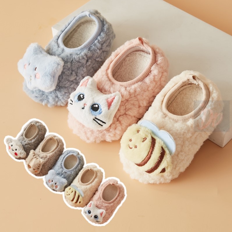 秋冬季宝宝地板袜加绒加厚防滑厚底儿童居家室内鞋袜婴儿学步袜套