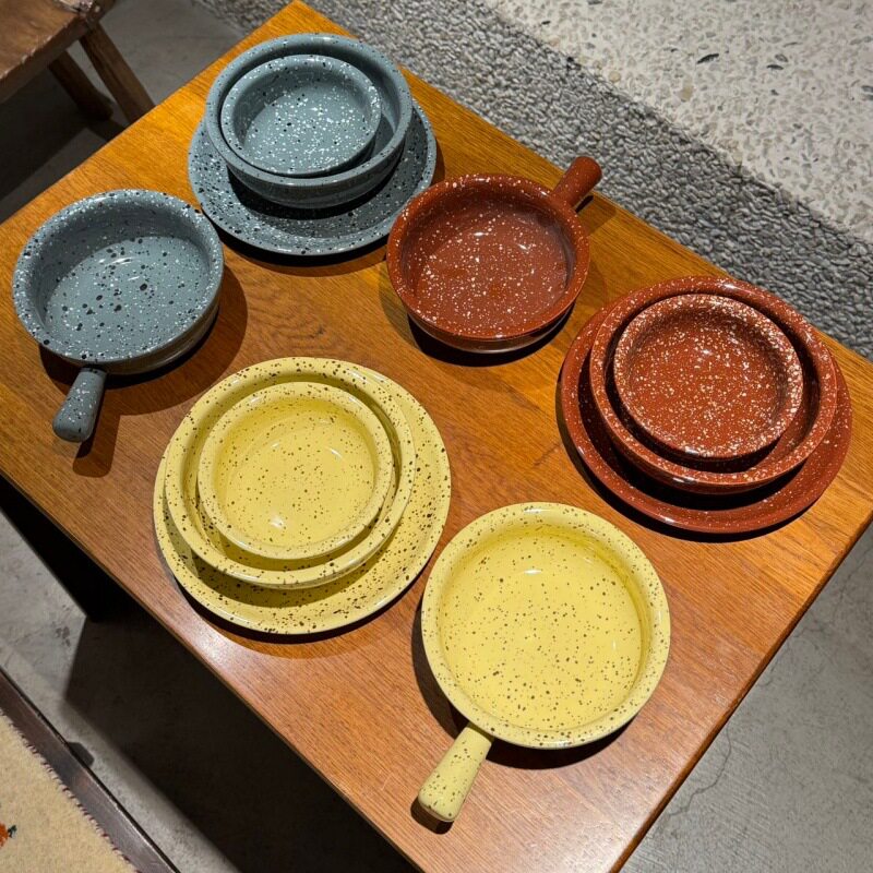 泼墨复古简约盘子陶瓷沙