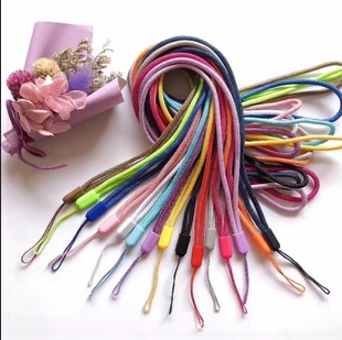 挂脖挂绳彩色45cm长款 3.0mm圆形尼龙手机U盘尼龙编织吊绳相机绳