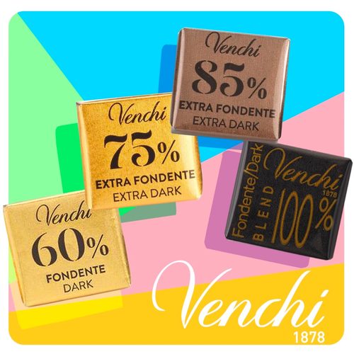 意大利闻绮venchi巧克力进口零食礼盒60%75%85%黑巧克力散装喜糖