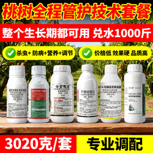 桃树杀虫专用杀虫剂蚜虫食心虫花前花后药流胶病桃子果树农药套餐