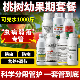 桃树专用杀虫剂食心虫花前花后幼果期蚜虫桃子流胶病杀菌农药套餐